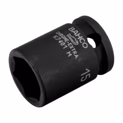 Bahco K7401M-24, Douille à choc, Noir, 1 tête(s), 3/8", Métrique, 24 mm