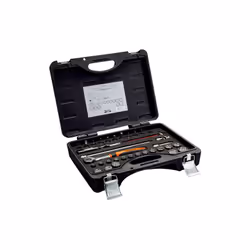 Bahco - Jeu de douilles et cliquet à tête 3/8", 34 pièces - 7429JDE Jeu de 34 pièces - Douilles à parois minces 3/8" 12 pans  ...