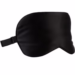 Masque de sommeil - INF - Noir - 100% soie - Confort optimal - Idéal pour les voyages