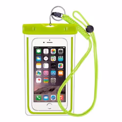 Etui mobile étanche - INF - Universel - Vert - Protection sous leau - Identification tactile