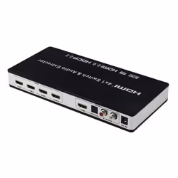 Commutateur HDMI 4x1 et diviseur audio UHD 4K 3D HDMI 2.0 ARC Toslink + RCA