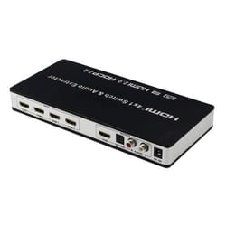 Commutateur HDMI 4x1 et diviseur audio UHD 4K 3D HDMI 2.0 ARC Toslink + RCA