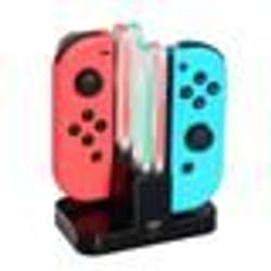 Station de charge Nintendo Switch Joy-Con pour 4 commandes de jeu - Noir - Sans fil