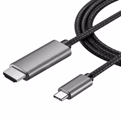 Câble USB-C vers HDMI 4K 2 mètres câble USB C vers HDMI UHD 4K / 30Hz câble adaptateur USB Type C vers HDMI 2 mètres