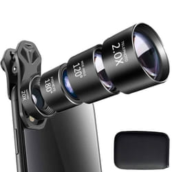 Objectif mobile 4-en-1 Fisheye + grand angle + télé + macro