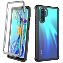 Coque Huawei P30 Pro avec protecteur décran Noir / Gris