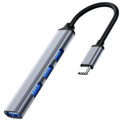 Hub USB-C avec 4 ports USB 5 Gbps Aluminium