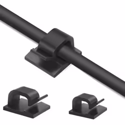 Serre-câbles autocollants - INF - Pack de 50 - Blanc - Ruban adhésif 3M - Diamètre jusquà 7 mm