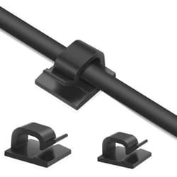 Serre-câbles autocollants - INF - Pack de 50 - Blanc - Ruban adhésif 3M - Diamètre jusquà 7 mm