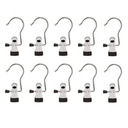Crochet avec pince Acier inoxydable 10-pack