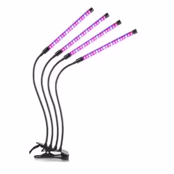 Lampe pour plantes - INF - 4 lampes fluorescentes LED - 13 réglages - Rouge et Bleu