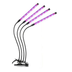 Lampe pour plantes - INF - 4 lampes fluorescentes LED - 13 réglages - Rouge et Bleu