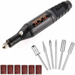Lime à ongles électrique - INF - avec 6 embouts - Noir