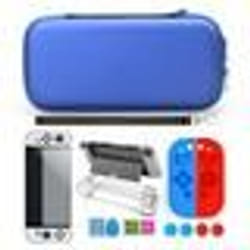 Étui de rangement - INF - Switch OLED - 9 pièces - Bleu - Accessoires inclus