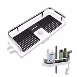 Panier de douche - INF - 32x12 cm - Noir - ABS - Design contemporain