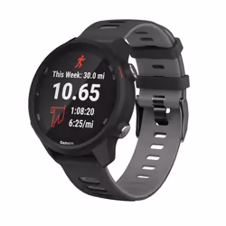 Bracelet de Montre Intelligente INF Garmin Forerunner 245 en silicone - Noir - Sport - Mixte