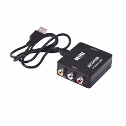 Adaptateur RCA vers HDMI - Non spécifié - Convertisseur de signal - Noir - Compatible avec moniteurs HD