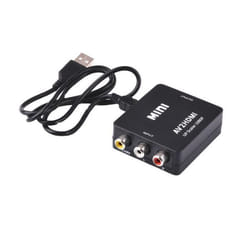 Adaptateur RCA vers HDMI - Non spécifié - Convertisseur de signal - Noir - Compatible avec moniteurs HD