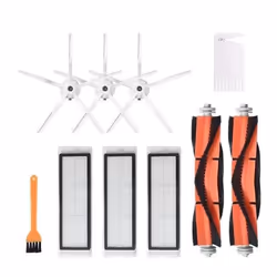 Kit de pièces détachées pour robot aspirateur Mi Roborock - INF - 10 pièces - Noir et Rouge