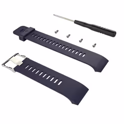 Bracelet de montre - INF - Forerunner 35/30 - Silicone souple - Bleu Marine - Sportif