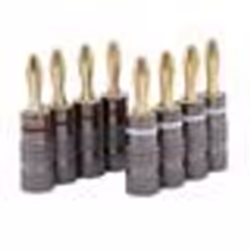 Fiche banane plaquée or 4 mm lot de 8
