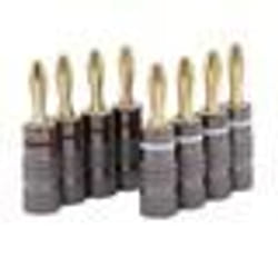 Fiche banane plaquée or 4 mm lot de 8