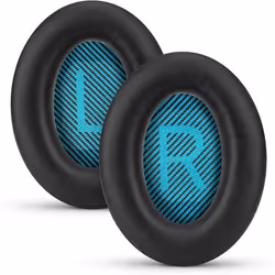 Coussinets doreille - INF - QC15/QC25/AE2 - Noir/Bleu - Confort en mousse à mémoire - Isolation de bruit