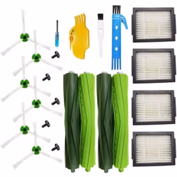 Pièces détachées compatibles avec iRobot Roomba i7 série 23 pièces Noir / Vert