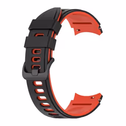 Bracelet classique en silicone - Samsung - Galaxy Watch 4 - Noir - Rouge - Résistant à leau