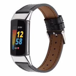 INF WBF-BGCHA5-11D, Bracelet de montre, Fitbit, Charge 5, Cuir véritable, 205 mm, 18 mm