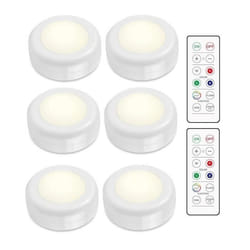 Spots LED - INF - 6 pcs - Télécommandes incluses - Lumière blanche naturelle - Utilisation intérieure