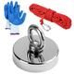 INF Aimant néodyme / aimant de pêche 180 kg avec corde et gants