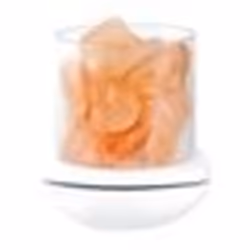 Lampe en pierre de sel - INF - Blanc / Orange - Rechargeable USB - Design contemporain - 1 ampoule