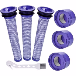 INF Pré et post filtre pour Dyson V6/7/8 7 parties Bleu