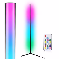 Lampadaire LED - INF - Angle - Couleur changeante - Noir - Design contemporain