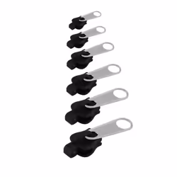 Fermeture éclair - INF - Pack de 6 - Noir - 3 tailles - Installation facile sans outil
