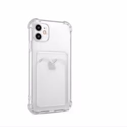 Coque iPhone 12 - INF - Transparent - Souple - Porte-cartes intégré - TPU