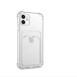 Coque iPhone 12 - INF - Transparent - Souple - Porte-cartes intégré - TPU