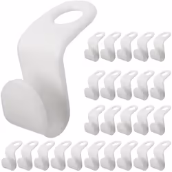 Crochets de raccordement pour cintres - INF - Lot de 30 - Blanc - Plastique