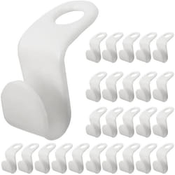 Crochets de raccordement pour cintres - INF - Lot de 30 - Blanc - Plastique