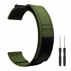 INF Bracelet de montre 22 mm pour Garmin Fenix 5/6/7 Forerunner Approach Nylon Vert