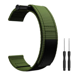 INF Bracelet de montre 22 mm pour Garmin Fenix 5/6/7 Forerunner Approach Nylon Vert