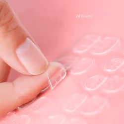 Autocollants adhésifs double face pour ongles - INF - Grands - Transparent
