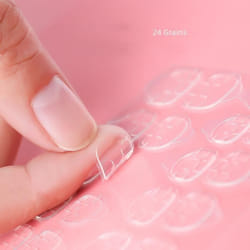 Autocollants adhésifs double face pour ongles - INF - Grands - Transparent