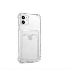 Coque iPhone 11 avec porte-cartes TPU transparente