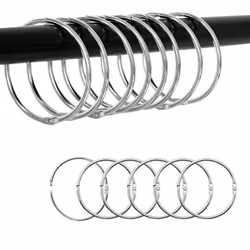 Anneaux de rideau - INF - 30 pcs - Argent - 60 mm - Métal durable antirouille