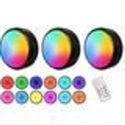 Éclairage LED - INF - Spot LED variateur - 13 couleurs RVB - Télécommande - Paquet de 3