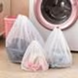 INF Sacs à linge en maille fine paquet de 3 Blanc
