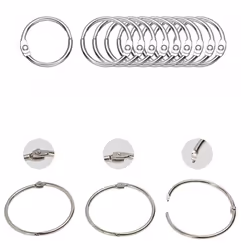 Anneaux de rideau - INF - Circulaires - Métal durable - Argent - 15 mm - 10 pcs
