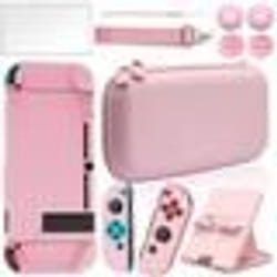 Pack daccessoires - INF - Nintendo Switch - Étui rose - Protecteur décran - Sac à bandoulière